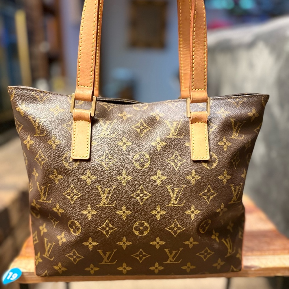 Authentic Louis Vuitton Cabas Piano Shoulder Bag Monogram Canvas + COA Included